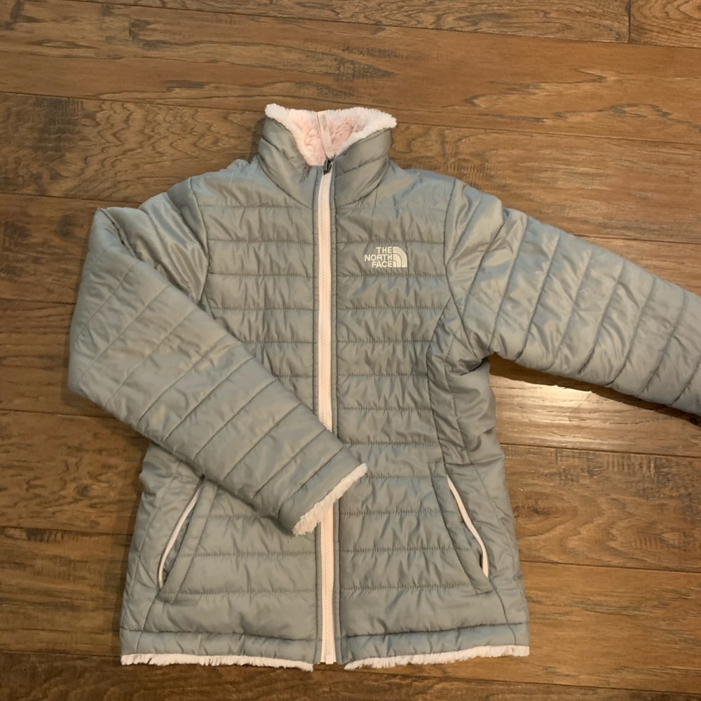 Girls Reversible North Face winter jacket